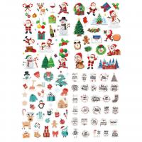 PVC Creative Decorative Sticker for home decoration & christmas design & waterproof mixed pattern mixed colors Set