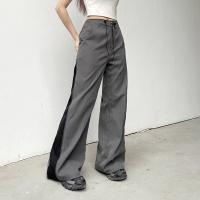 Polyester Women Long Trousers & loose gray PC
