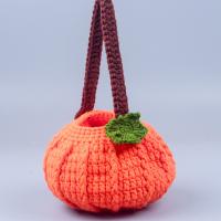 Cotton Cord Easy Matching Handbag Halloween Design Pumpkin Pattern orange PC