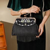 Polyester Easy Matching Handbag floral black PC