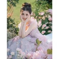 Spandex Plus Size & Mermaid Long Evening Dress backless patchwork floral PC
