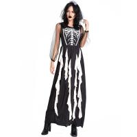 Spandex Costume de vampire de femmes accessoires capillaires & Robe Solide Noir Ensemble