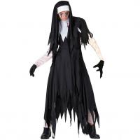 Poliéster Traje de cosplay de las mujeres de halloween, guante & sombrero & falda & Pantalones, Sólido, negro,  Conjunto
