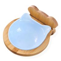 Wooden & Porcelain easy cleaning Pet Bowl Hanging Style Set
