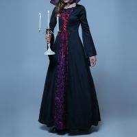 Lait Silk & Polyester Costume de sorcière sexy Noir pièce