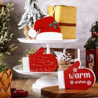 PVC Christmas Decoration for home decoration & three piece red and white Set