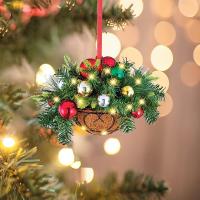 álamo amarillo Árbol de Navidad colgando de la decoración,  trozo
