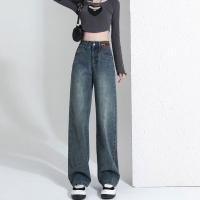 Cotton Slim & High Waist Women Jeans patchwork Solid PC