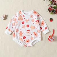 Cotton Christmas costume Crawling Baby Suit printed Others multi-colored PC