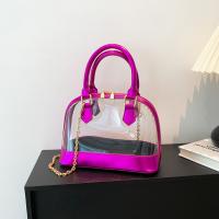 PVC & PU Leather Easy Matching Handbag with chain & transparent PC