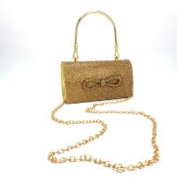 Polyester Easy Matching Clutch Bag with chain & with rhinestone bowknot pattern PC