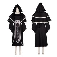Polyester Man Priest Uniform Halloween Design black PC