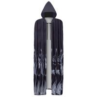 Polyester Cloak Halloween Design & loose printed black PC