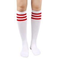 Polyester and Cotton Women Knee Socks flexible & thermal striped Pair