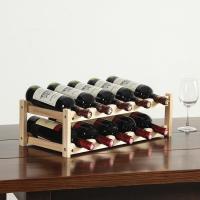 Solid Wood Concise Wine Rack durable Solid Wood Set