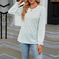 Rayon & Spandex & Polyester Women Long Sleeve T-shirt & loose printed PC
