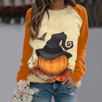 Polyester Plus Size Women Sweatshirts Halloween Design & loose printed :6XL PC