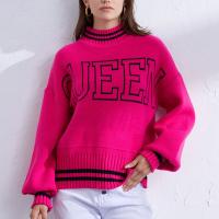 Viscose Fiber Women Sweater & loose letter PC