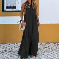 Spandex One-piece Dress & loose Solid PC