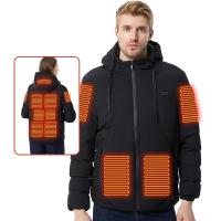 Polyester Intelligent heating & zipper & Plus Size Electric Warming Parkas thicken & thermal & unisex Solid PC