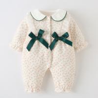 Coton Costume de bébé rampant Imprimé Solide deux couleurs différentes pièce