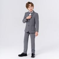 Polyester Slim Boy Leisure Suit Solid Set