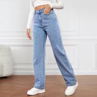 Denim Straight Women Jeans & breathable Solid PC