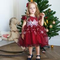 Polyester Christmas costume & Ball Gown Girl One-piece Dress Cute PC