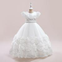 Gauze & Cotton Ball Gown Girl One-piece Dress Cute floral PC