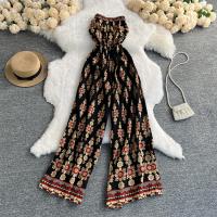 Polyester Slim Long Jumpsuit & tube printed floral : PC