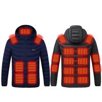 Polyester Intelligent heating & Plus Size Electric Warming Parkas 4 button control & thicken & thermal & unisex Solid PC