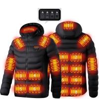 Polyester Intelligent heating & Plus Size Electric Warming Parkas 4 button control & thicken & thermal & unisex Solid PC