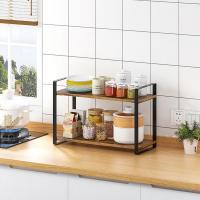 MDF Board & Carbon Steel Kitchen Shelf double layer PC