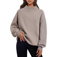 Cotton Women Sweatshirts & loose Solid PC