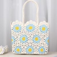 Cotton Handbag large capacity & hollow floral PC