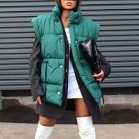 Polyester Women Parkas slimming patchwork Solid PC