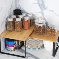 Wooden & Iron Multifunction Kitchen Shelf double layer PC