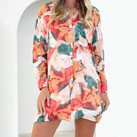 Polyester Women Long Sleeve Shirt & loose printed Others multi-colored PC