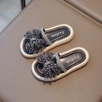 Rubber & Synthetic Leather Children Sandals hardwearing & anti-skidding & breathable patchwork bowknot pattern Pair