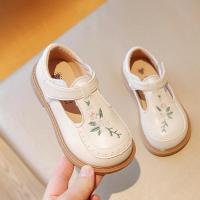 Rubber & PU Leather Girl Moccasin Gommino hardwearing & anti-skidding & breathable embroidered floral Pair