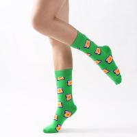 Cotton Women Sport Socks antifriction & deodorant & sweat absorption & breathable printed : Pair