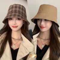 Polyester Easy Matching Bucket Hat plaid PC