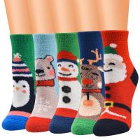 Korálové rouno Vánoční ponožka Žakárové různé barvy a vzor pro výběr : Dvojice