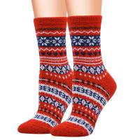 Coral Fleece Christmas Stocking thickening & christmas design & thermal knitted : Pair