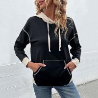 Polyester Women Sweatshirts & with pocket patchwork patchwork PC