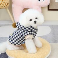 Polyester Pet Dog Clothing & breathable plaid PC