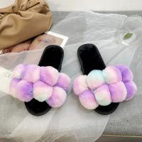 Thermo Plastic Rubber & Plush Fluffy slippers & thermal & breathable Pair