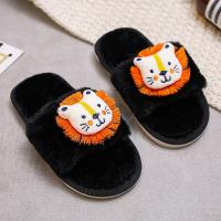 Thermo Plastic Rubber & Plush Fluffy slippers & thermal & breathable Cartoon Pair