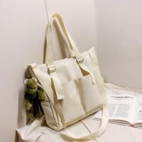 Canvas Easy Matching Shoulder Bag large capacity & attached with hanging strap Solid PC