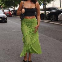 Lace Maxi Skirt see through look & ankle-length PC